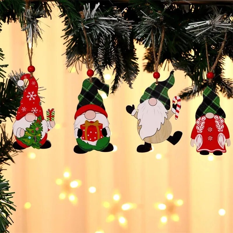 Crazycritter ™Christmas Tree Gnome Ornaments