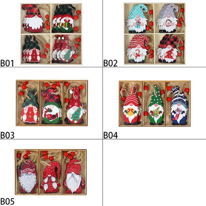 Crazycritter ™Christmas Tree Gnome Ornaments