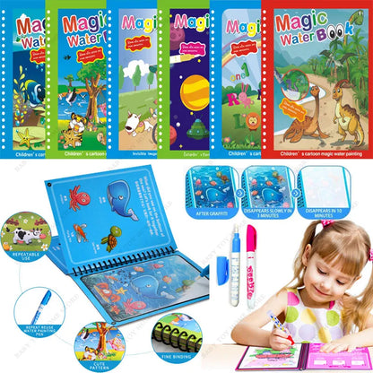 Crazycritter ™ Magical Water Drawing Reusable Coloring Book